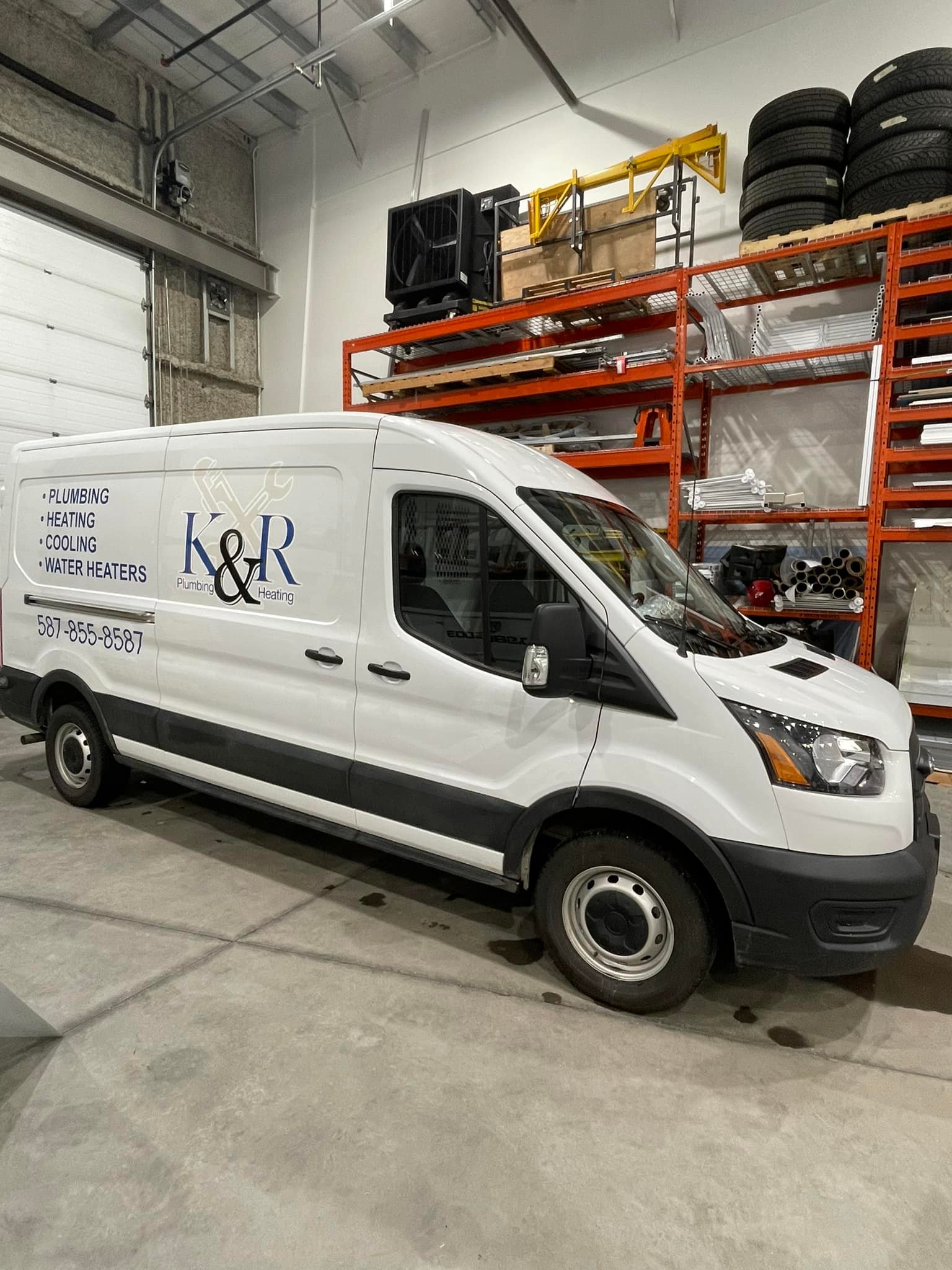 The K and R plumbing van